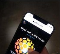 Smartphone showing Space Jam A New Legacy mobile game