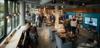 Connected Life flagship interior with customers browsing
